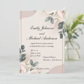 ソフトピエレガントンクaのフローラ結婚式招待状 招待状 (スタンド正面)