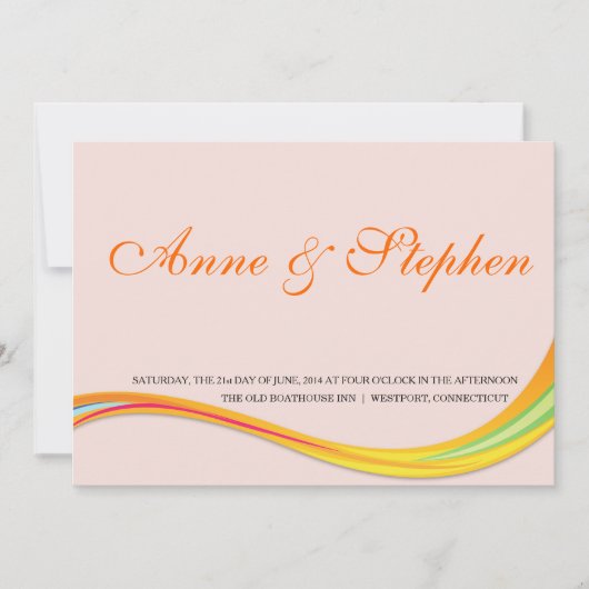 ソフトピシンプルンク結婚式招待状 招待状 (正面)