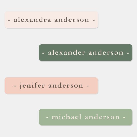 ソフトピモダンックスセージ緑の防水名 ラベル (グループ)