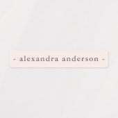 ソフトピモダンックスセージ緑の防水名 ラベル (デザイン1)