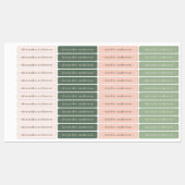 ソフトピモダンックスセージ緑の防水名 ラベル (シート)