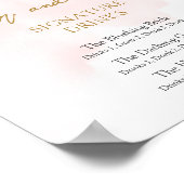 ソフトピモダンンクと金ゴールドのシグネチャードリンク ポスター (角)