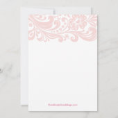 ソフトピモダンンクフローラ旋回ブライダルシャワー 招待状 (裏面)