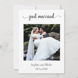 ソフトピモダンンクBoho写真結婚発表 招待状