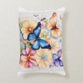 ソフトピローバタフライプリント アクセントクッション (正面(垂直))