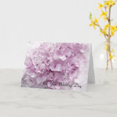 ソフトピンクあじさいウェディングデイカード カード (黄色い花)