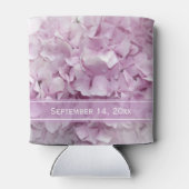 ソフトピンクあじさい花結婚式の引き出物 缶クーラー (裏面)