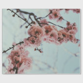 ソフトピンクさくらんぼブロッサムラッピング紙 ラッピングペーパー (フラット)