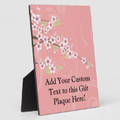 ソフトピンクさくらんぼ花 フォトプラーク (側面)