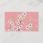 ソフトピンクさくらんぼ花 名刺 (裏面)