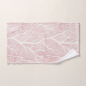 ソフトピンクとクリームツリーの枝 バスタオルセット (ハンドタオル)