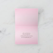 ソフトピンクとチョコレートブラウンの花柄 ハートの感謝カード2 サンキューカード (内部)