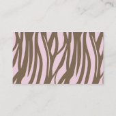 ソフトピンクとブラウンのモノグラムフレーム名刺 名刺 (裏面)