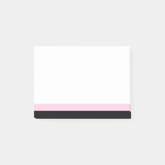 ソフトピンクとブラック縁どのポストイット®ノート ポストイット (正面)