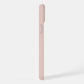 ソフトピンクとベージュの縦ストライプ柄 iPhoneケース (右側面)