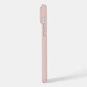 ソフトピンクとベージュの縦ストライプ柄 iPhoneケース (左側面)