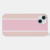 ソフトピンクとベージュの縦ストライプ柄 iPhoneケース (裏面横)