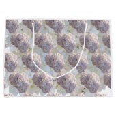 ソフトピンクとホワイトアジサイ大抱き枕 ラージペーパーバッグ (正面)