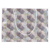 ソフトピンクとホワイトアジサイ大抱き枕 ラージペーパーバッグ (裏面)