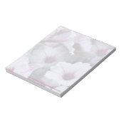 ソフトピンクとホワイトペチュニアメモ帳 ノートパッド (回転)