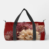 ソフトピンクとマルーンのカスタマイズ可能なメッセージ ダッフルバッグ (正面)