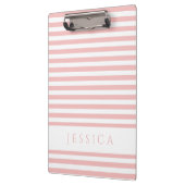 ソフトピンクと白のパタストライプのーン名 クリップボード (左)