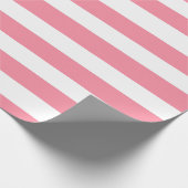 ソフトピンクと白ストライプ色 ラッピングペーパー (角)