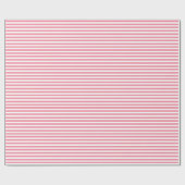 ソフトピンクと白ストライプ色 ラッピングペーパー (フラット)