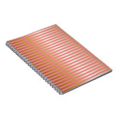 ソフトピンクと金ゴールドグラデーションストライプの ノートブック (右側)