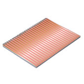 ソフトピンクと金ゴールドグラデーションストライプの ノートブック (左側)