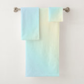 ソフトピンクと青のグラデーション バスタオルセット (インサイチュ)