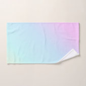 ソフトピンクと青のグラデーション バスタオルセット (ハンドタオル)