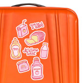 ソフトピンクと黄色のパントリーステッカーセット シール