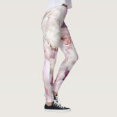 ソフトピンクのみすぼらしいシック植物園 レギンス (右)