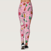 ソフトピンクのイースターパターンレギンス レギンス (裏面)