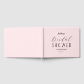 ソフトピンクのエレガントなブライダルシャワー ゲストブック (全面)