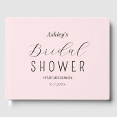 ソフトピンクのエレガントなブライダルシャワー ゲストブック (正面)