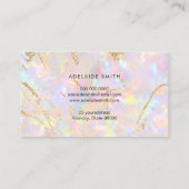 ソフトピンクのオパール石の名刺 名刺 (裏面)