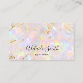ソフトピンクのオパール石の名刺 名刺