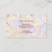 ソフトピンクのオパール石の名刺 名刺 (裏面)