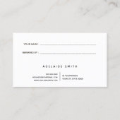 ソフトピンクのオパール紹介カード 名刺 (裏面)