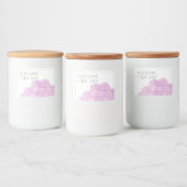 ソフトピンクのキャンドル製品ラベルシール フードラベル (ボトル)