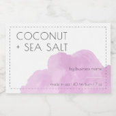 ソフトピンクのキャンドル製品ラベルシール フードラベル (シングルラベル)