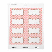 ソフトピンクのギンガムラベル ラベル (フルシート)