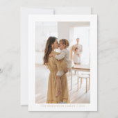 ソフトピンクのクリスマスツリーの水の色のカスタム写真 シーズンカード (裏面)