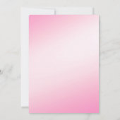 ソフトピンクのスノーフレークスブライダルシャワー招待 招待状 (裏面)