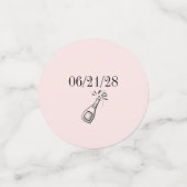 ソフトピンクのチューリップ ウェディング コンフェッティ (スモール正面)