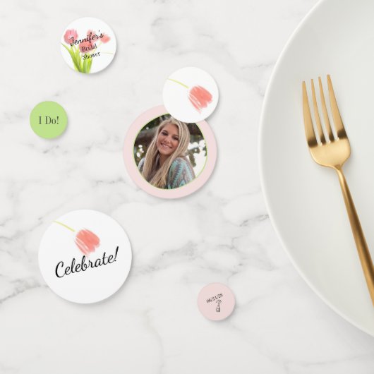 ソフトピンクのチューリップ ウェディング コンフェッティ (グループ)