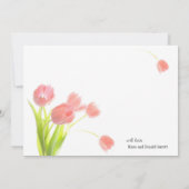 ソフトピンクのチューリップ サンキューカード (裏面)