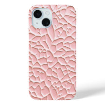 ソフトピンクのテクスチャーレリーフ入りiPhoneケース
